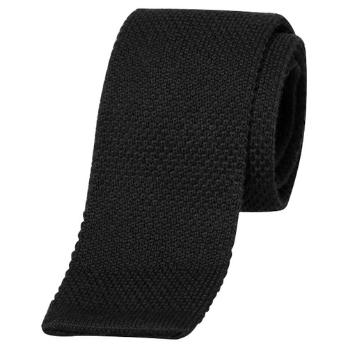 Cravate tricot noire (1)
