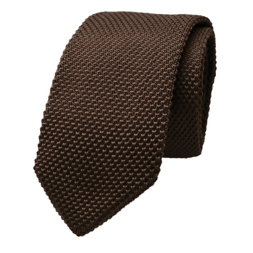 Cravate tricot Brun (1)