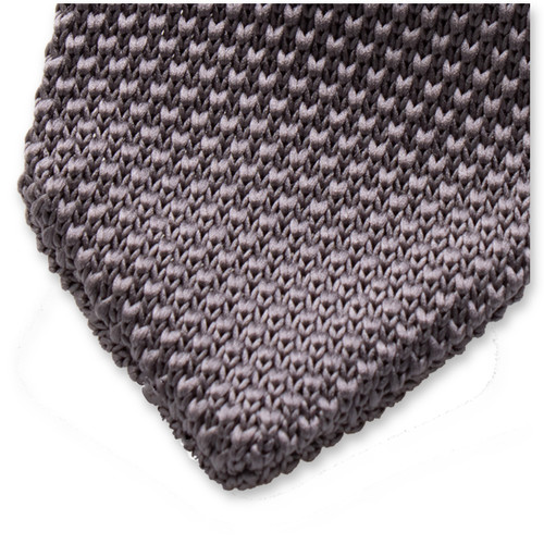 Cravate Tricot Anthracite (2)