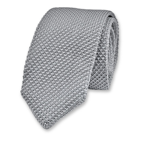 Cravate tricot Gris (1)
