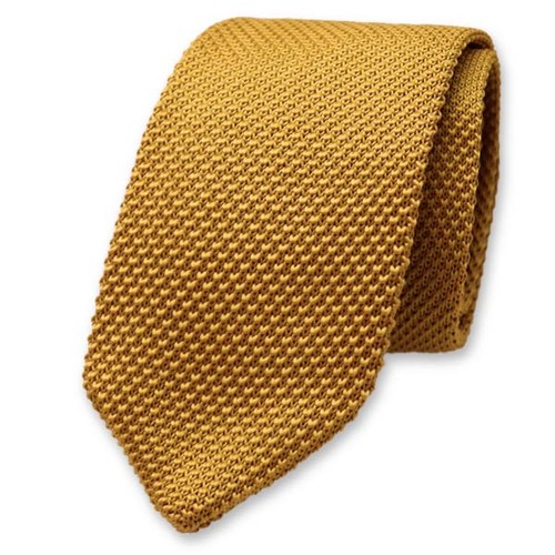 Cravate tricot  Or (1)