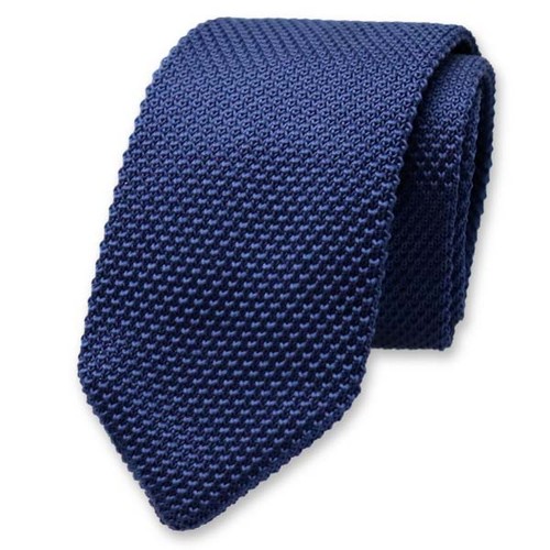 Cravate tricot Bleu foncé (1)