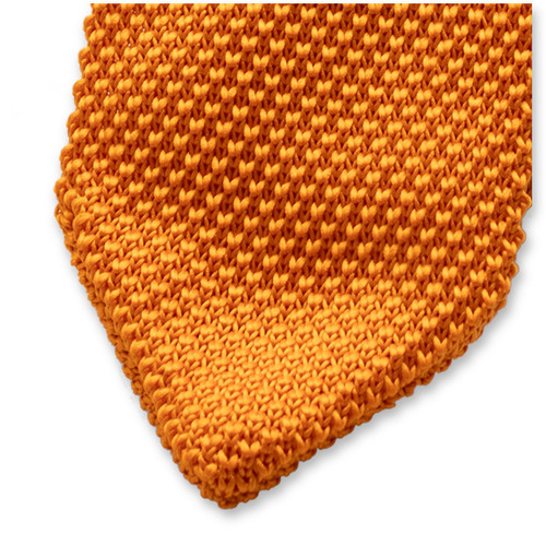 Cravate tricot Orange (2)