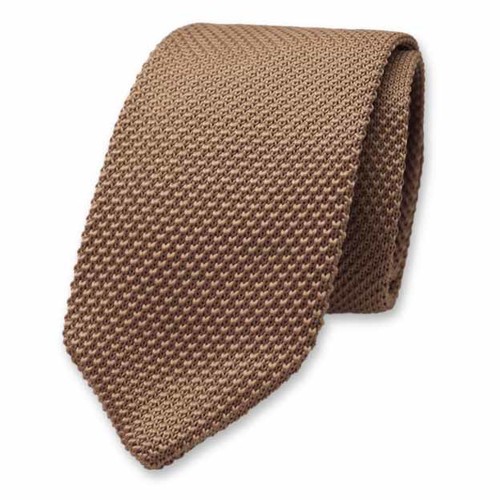 Cravate tricot Beige (1)