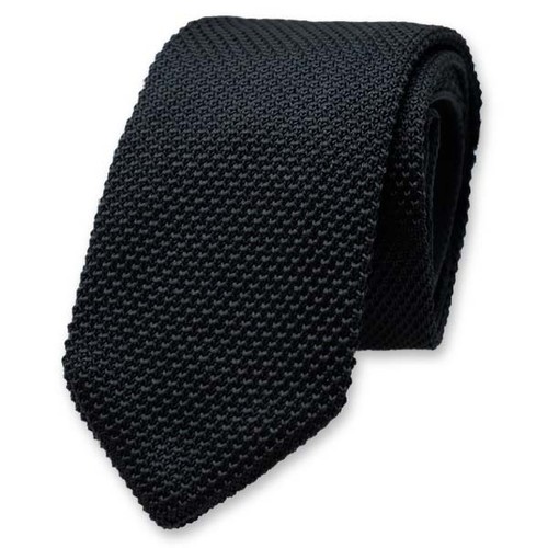 Cravate tricot Noir (1)