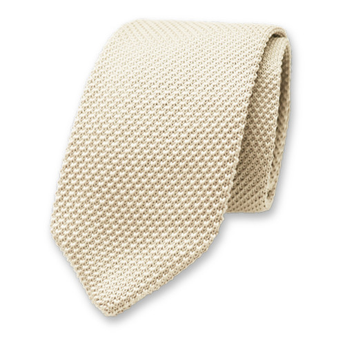 Cravate tricot Ivoire (1)