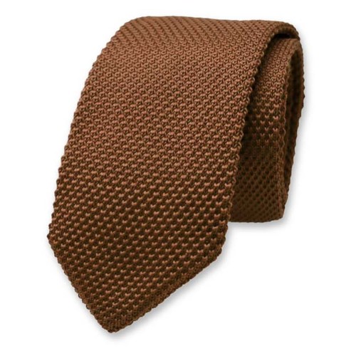 Cravate tricot Cognac (1)