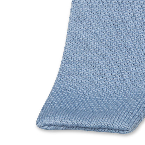 Cravate tricot bleu clair (2)