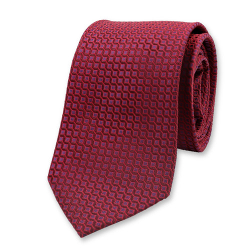 Motif moderne de cravate rouge foncé (1)
