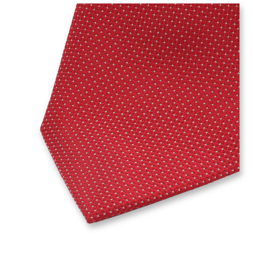 Cravate Rouge À Pois Gris Clair (2)