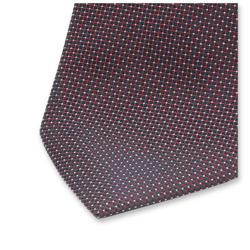 Cravate de luxe Bordeaux - Pois Gris Clair (2)