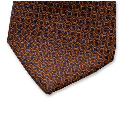 Cravate à motif moderne - Marron (2)