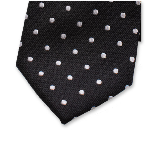 Cravate Noire à Pois Blancs (2)
