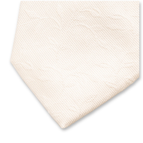 Cravate de mariage écru - Fleurs (2)