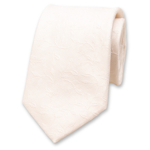 Cravate de mariage écru - Fleurs (1)