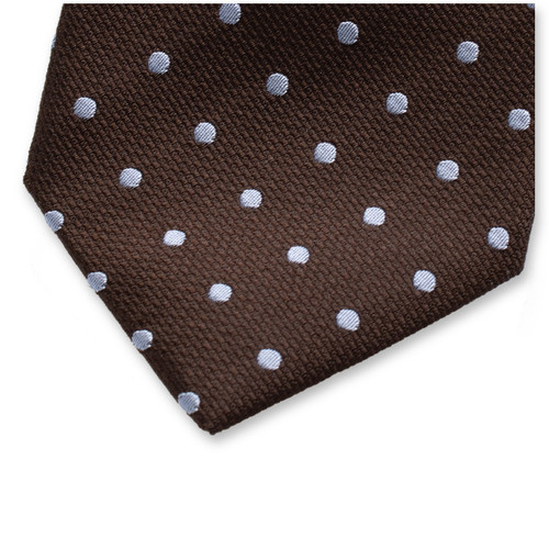 Cravate marron à pois (2)