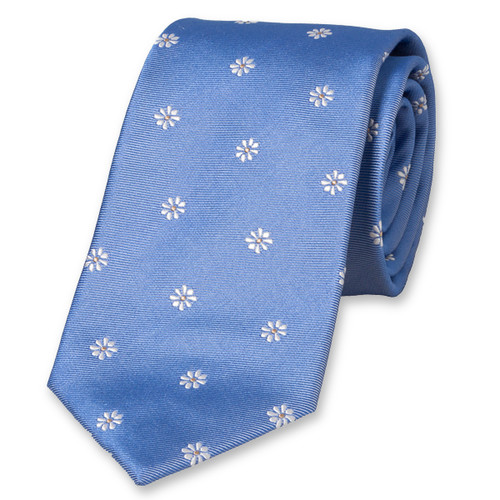 Cravate à fleurs bleu clair (1)