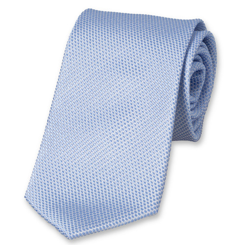 Cravate bleu clair à structure circulaire (1)