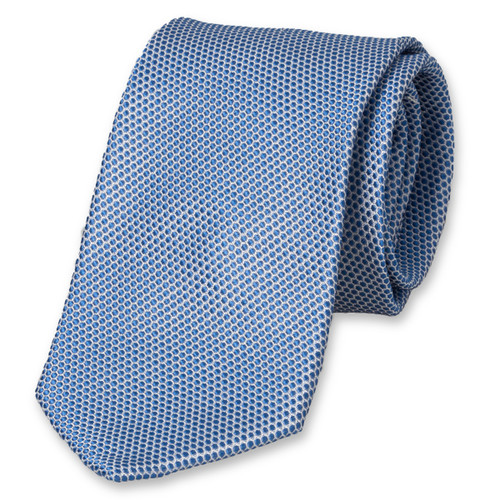 Cravate bleu à structure circulaire (1)