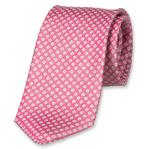 Cravate rose clair à motif (1)