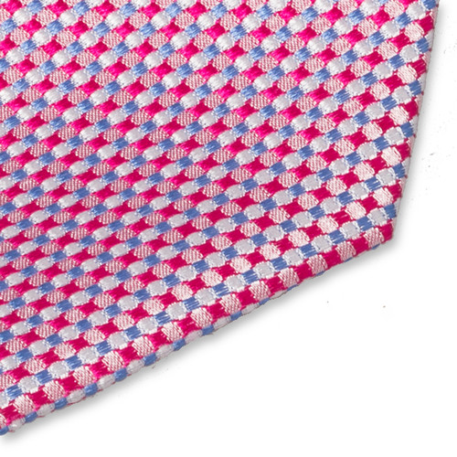Cravate rose à motif (2)