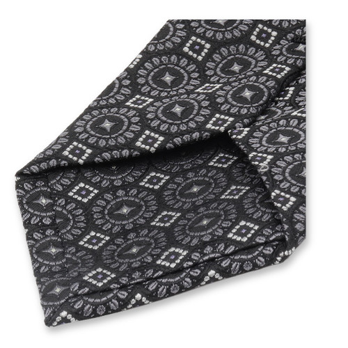 Noir - Motif Cravate Gris (3)