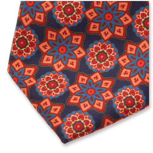 Cravate Médaillon Bleu Foncé (2)