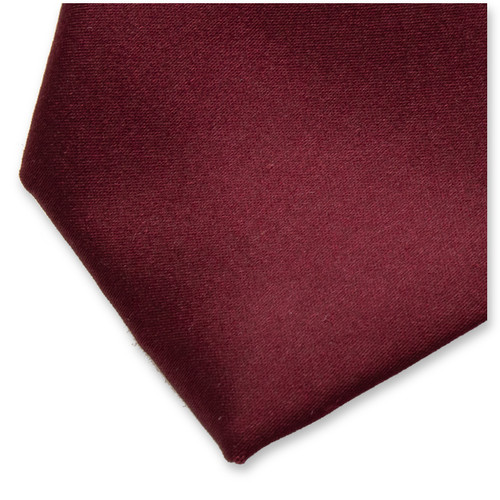 Cravate en Satin Rouge Vin (2)