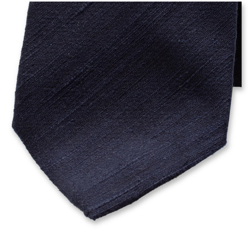 Cravate bleu foncé - Soie italienne (2)