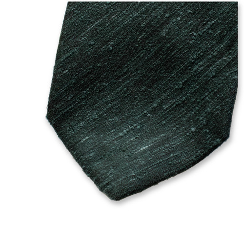 Cravate vert foncé - Soie italienne (2)