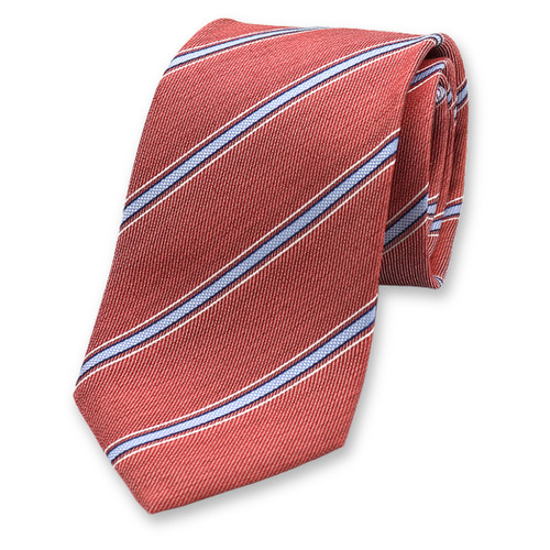 Cravate rayée rouge blanc et bleu (1)