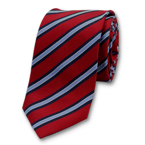 Cravate Rayée Bleu Rouge (1)