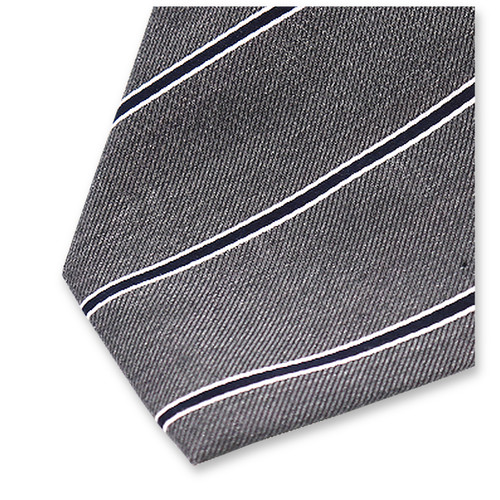 Cravate de luxe gris foncé - Rayures (2)