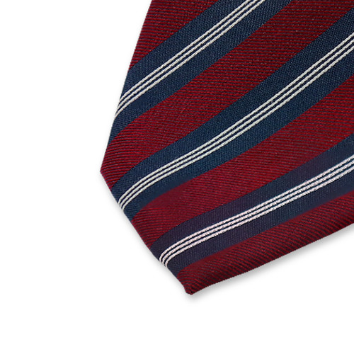 Cravate Rouge Foncé Rayée (2)