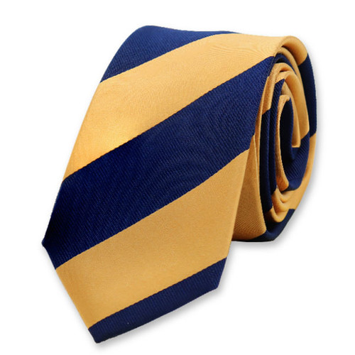 Cravate bleu marine / jaune (1)