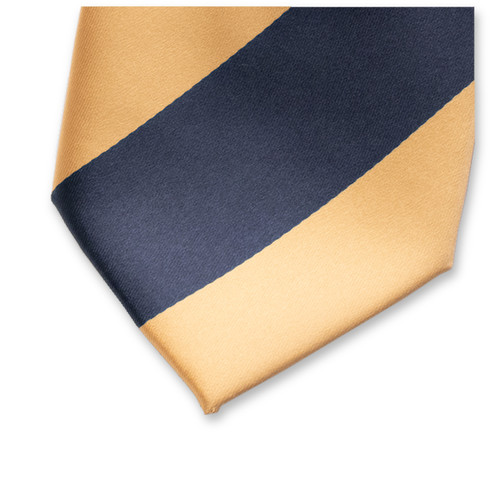 Cravate bleu marine / jaune (2)