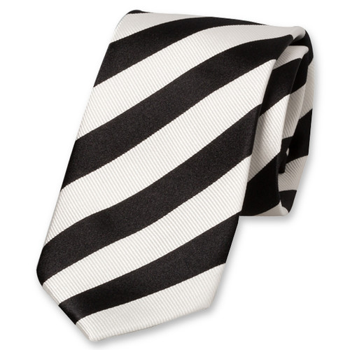 Cravate rayée noir/blanc (1)