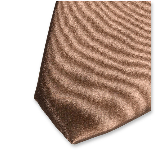 Cravate Marron Doré - Satin de soie italien (2)