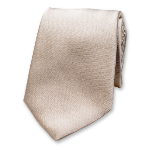 Cravate Champagne - Satin de Soie Italien (1)