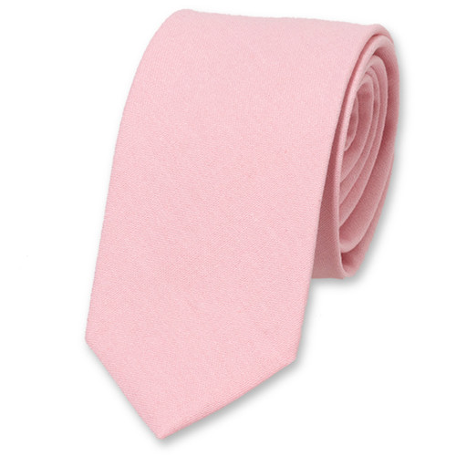 Cravate homme en lin rose (1)