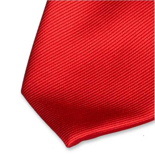 Cravate en polyester rouge (2)