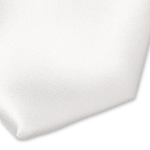 Cravate blanche en satin polyester (2)