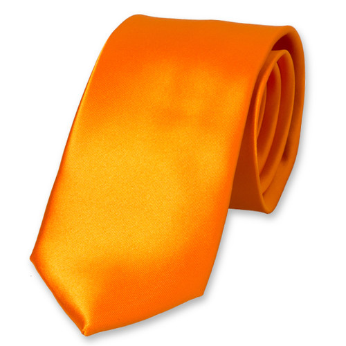 Cravate orange en satin polyester (1)