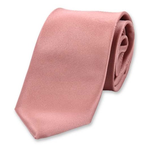 Cravate Vieux Rose en satin polyester (1)