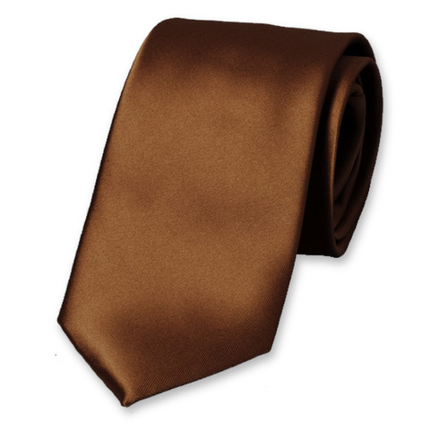 Cravate Cognac en satin polyester (1)