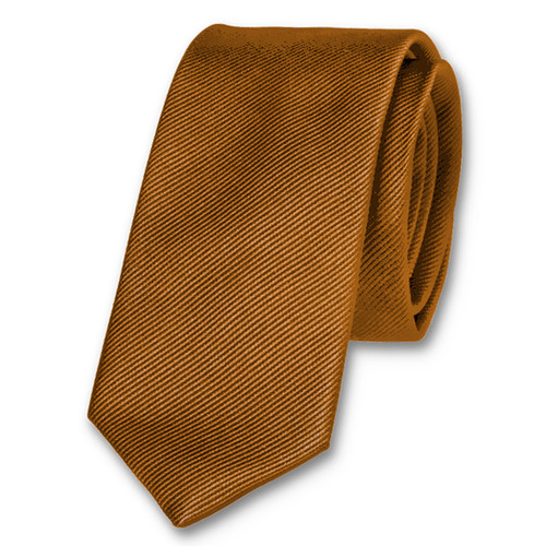 Cravate slim marron (1)