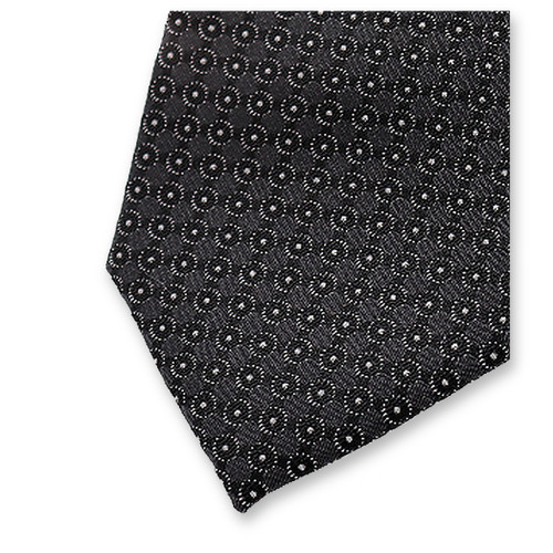 Cravate étroite Noir - Cercle (2)