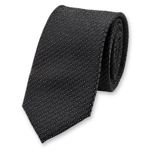 Cravate étroite Noir - Cercle (1)