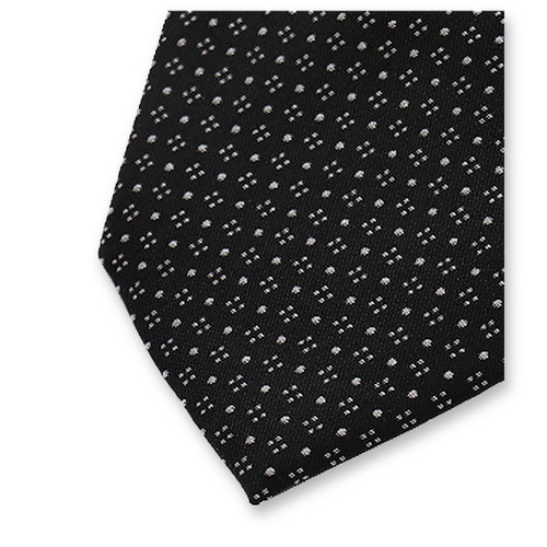 Cravate étroite noire - Motif à pois (2)
