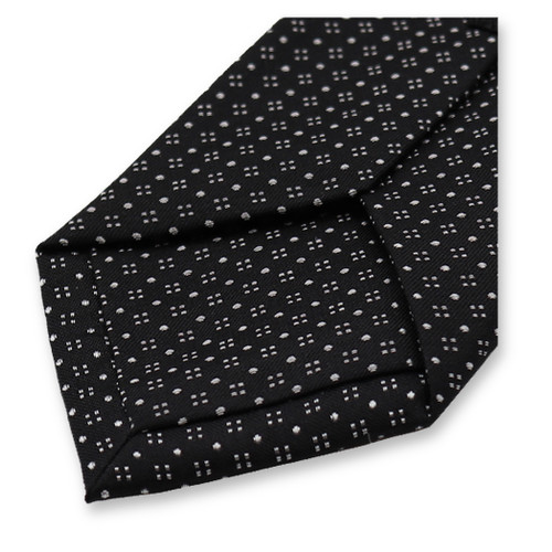 Cravate étroite noire - Motif à pois (3)